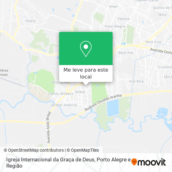 Igreja Internacional da Graça de Deus mapa