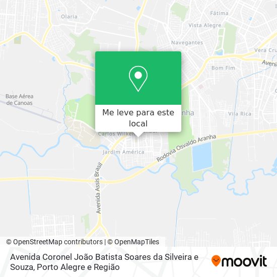 Avenida Coronel João Batista Soares da Silveira e Souza mapa