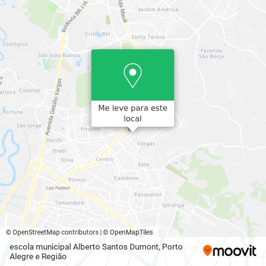 escola municipal Alberto Santos Dumont mapa