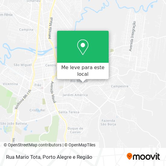 Rua Mario Tota mapa