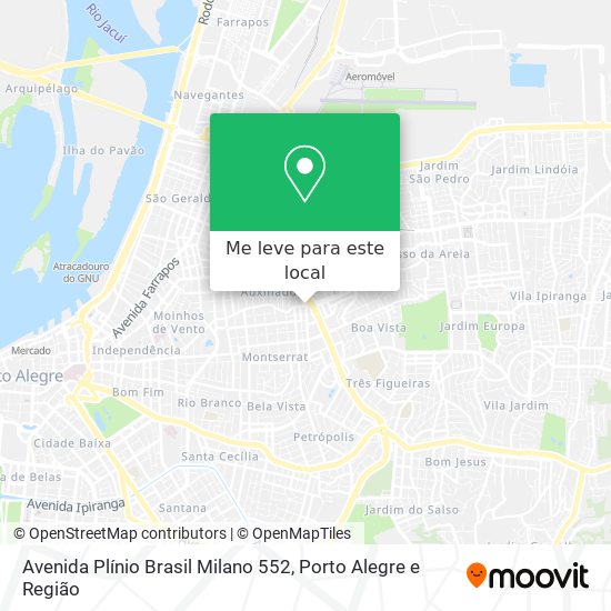 Avenida Plínio Brasil Milano 552 mapa