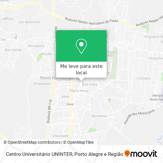 Centro Universitário UNINTER mapa