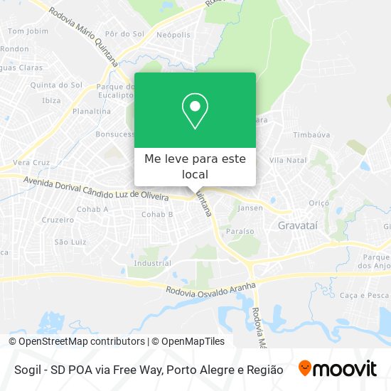 Sogil - SD POA via Free Way mapa