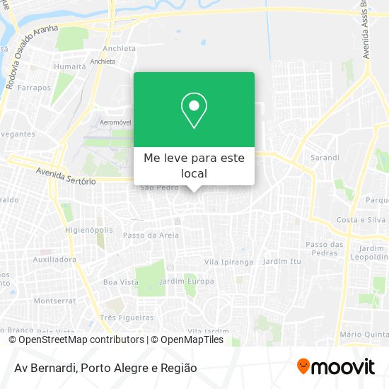 Av Bernardi mapa