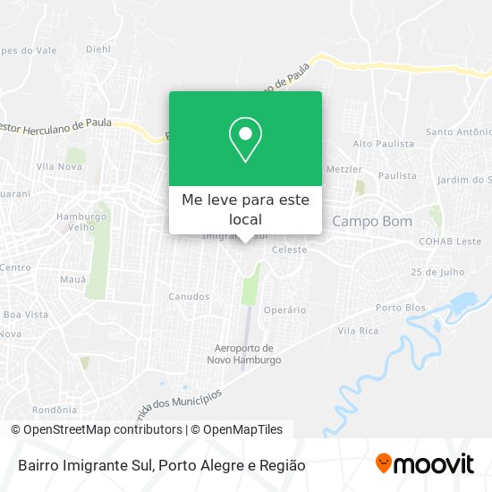 Bairro Imigrante Sul mapa