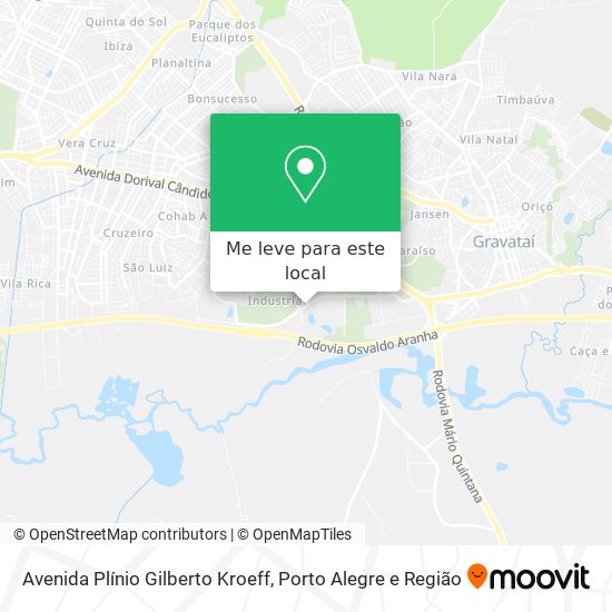 Avenida Plínio Gilberto Kroeff mapa