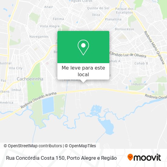 Rua Concórdia Costa 150 mapa