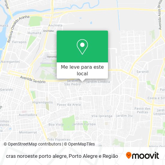 cras noroeste porto alegre mapa