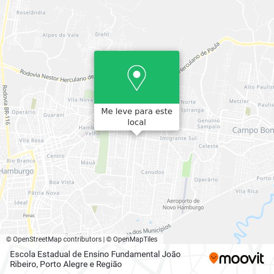 Escola Estadual de Ensino Fundamental João Ribeiro mapa