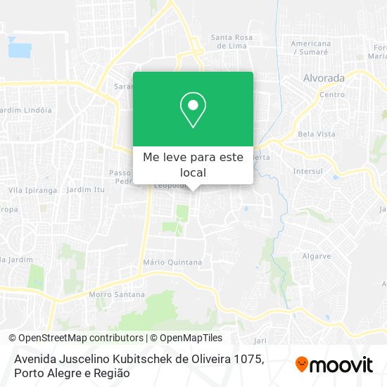 Avenida Juscelino Kubitschek de Oliveira 1075 mapa