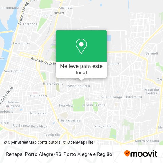 Renapsi Porto Alegre/RS mapa