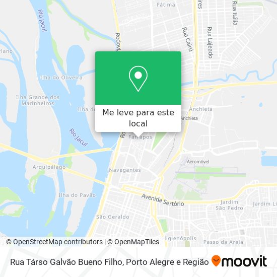 Rua Társo Galvão Bueno Filho mapa