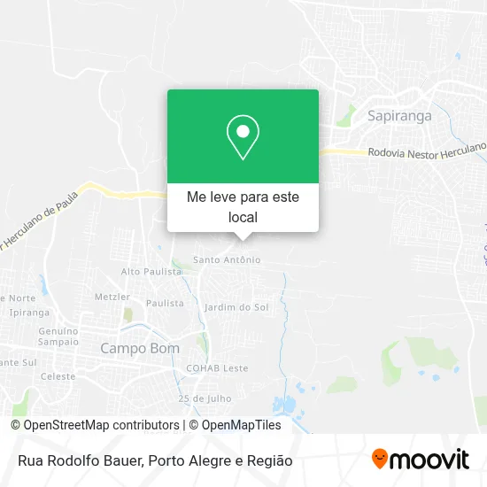 Rua Rodolfo Bauer mapa