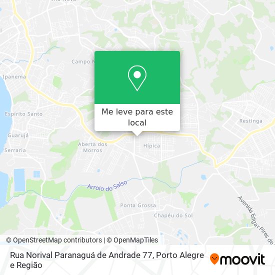 Rua Norival Paranaguá de Andrade 77 mapa