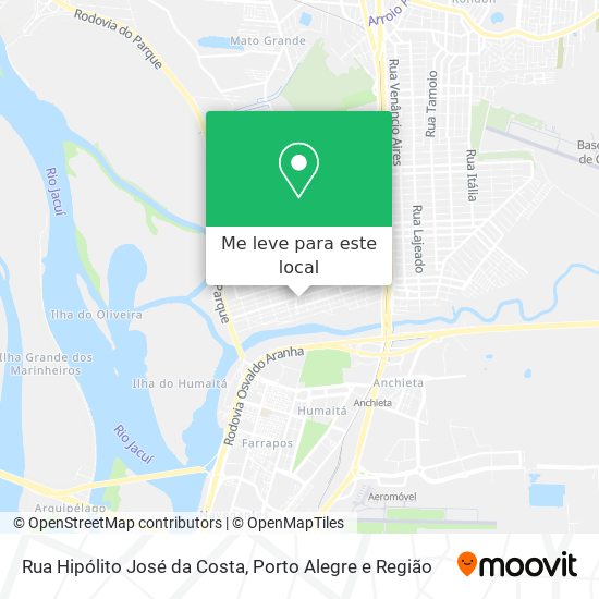 Rua Hipólito José da Costa mapa