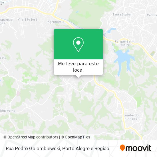 Rua Pedro Golombiewski mapa
