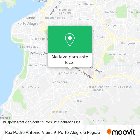 Rua Padre Antônio Viêira 9 mapa