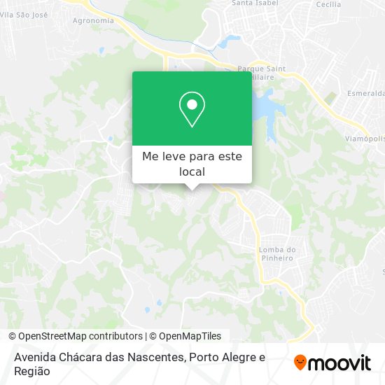 Avenida Chácara das Nascentes mapa