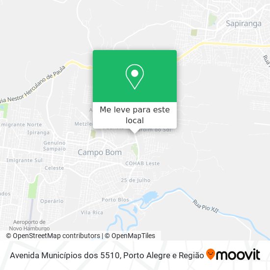 Avenida Municípios dos 5510 mapa