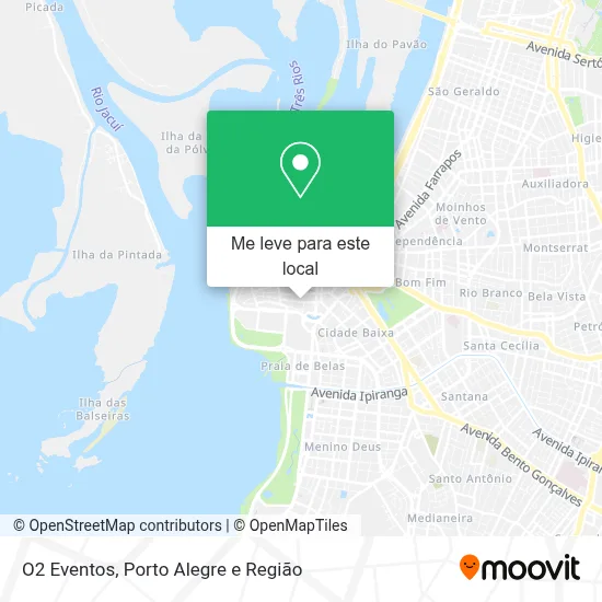 O2 Eventos mapa