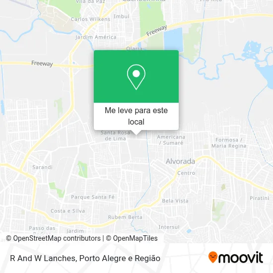 R And W Lanches mapa