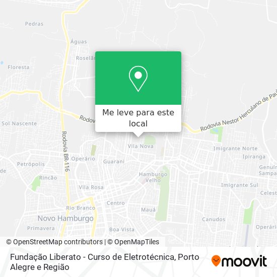 Fundação Liberato - Curso de Eletrotécnica mapa