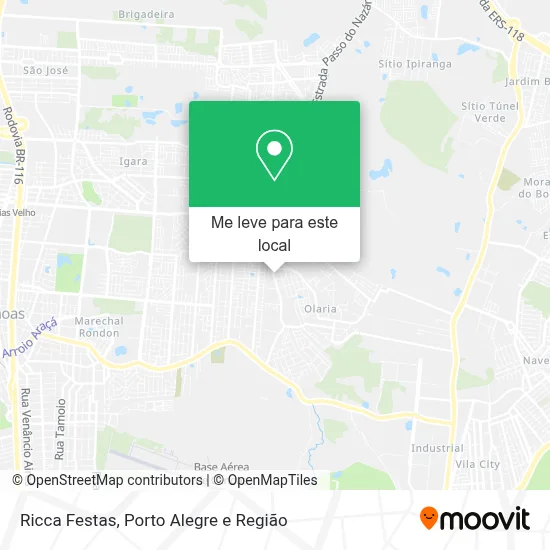 Ricca Festas mapa