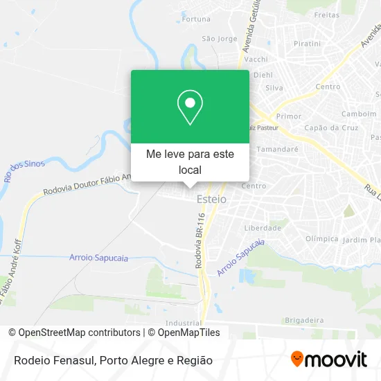 Rodeio Fenasul mapa