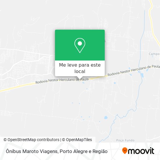 Ônibus Maroto Viagens mapa