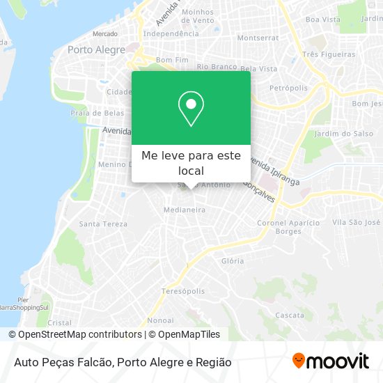 Auto Peças Falcão mapa