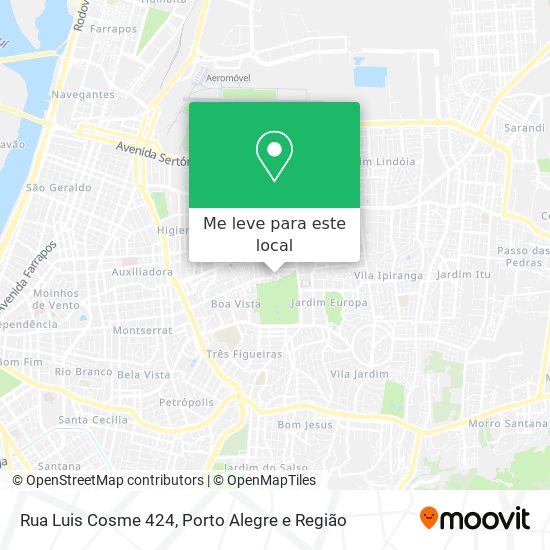Rua Luis Cosme 424 mapa