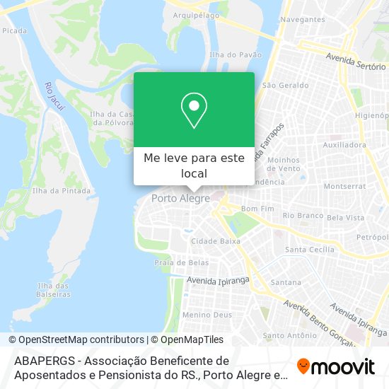 ABAPERGS - Associação Beneficente de Aposentados e Pensionista do RS. mapa