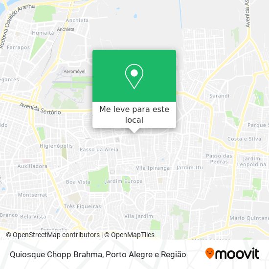 Quiosque Chopp Brahma mapa