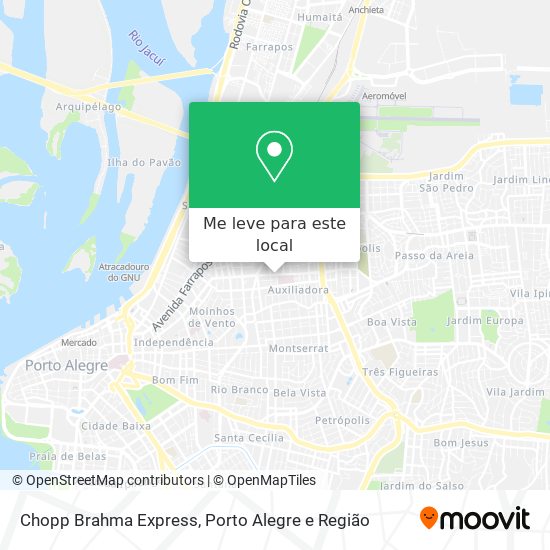 Chopp Brahma Express mapa