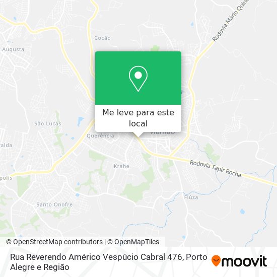 Rua Reverendo Américo Vespúcio Cabral 476 mapa