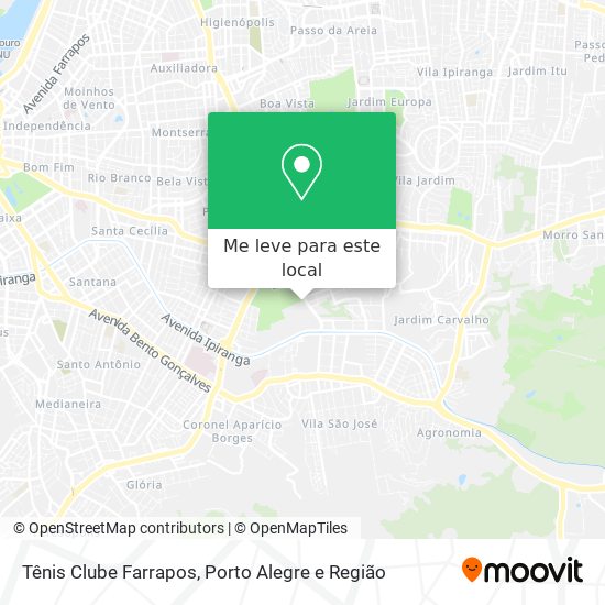 Tênis Clube Farrapos mapa