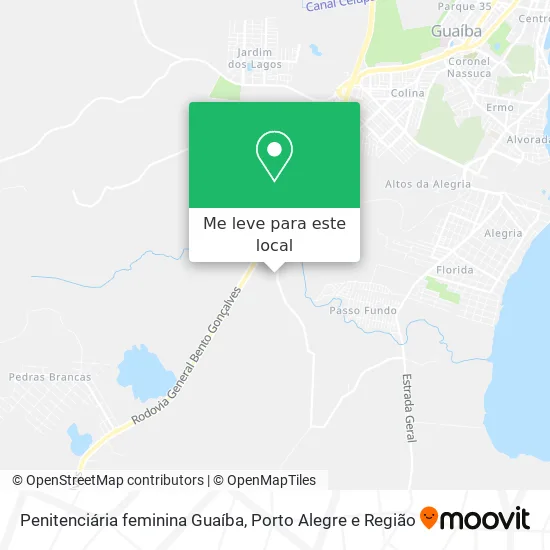 Penitenciária feminina Guaíba mapa
