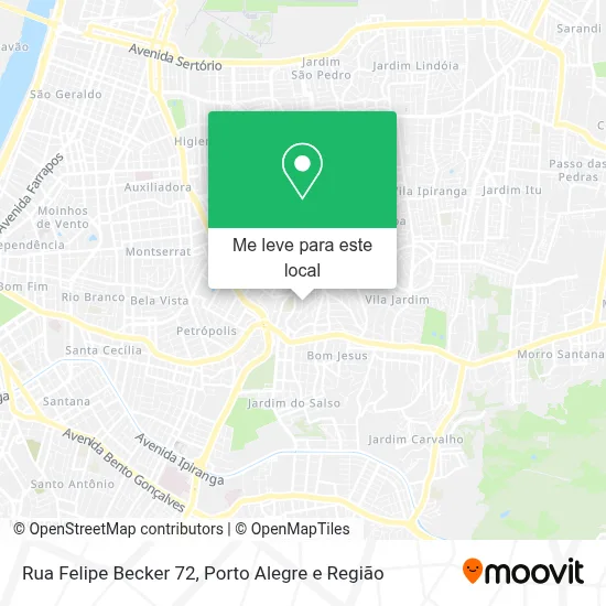 Rua Felipe Becker 72 mapa