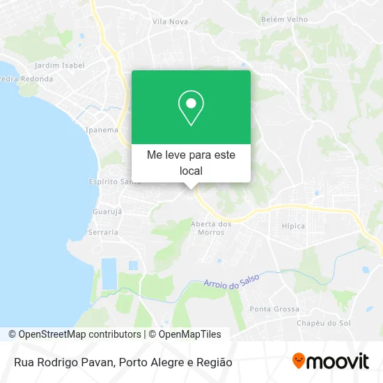 Rua Rodrigo Pavan mapa