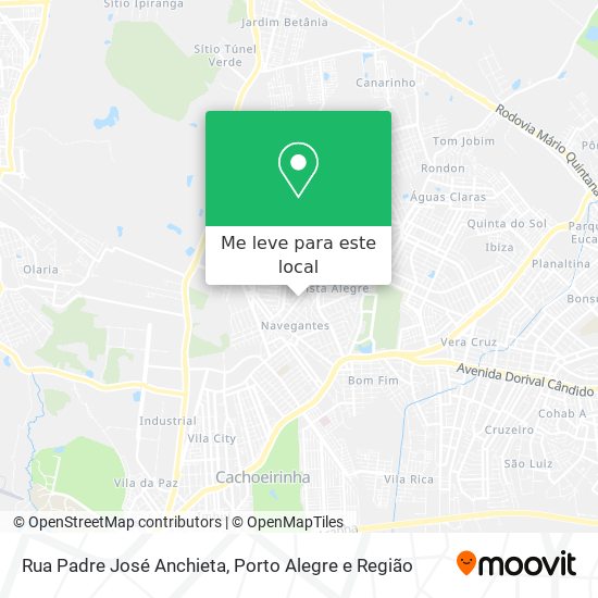 Rua Padre José Anchieta mapa