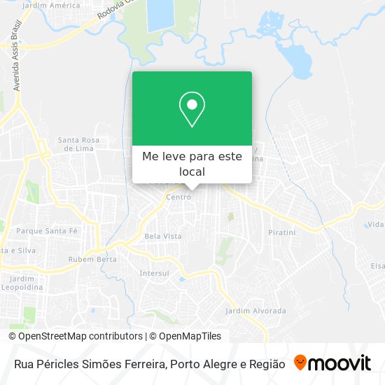 Rua Péricles Simões Ferreira mapa