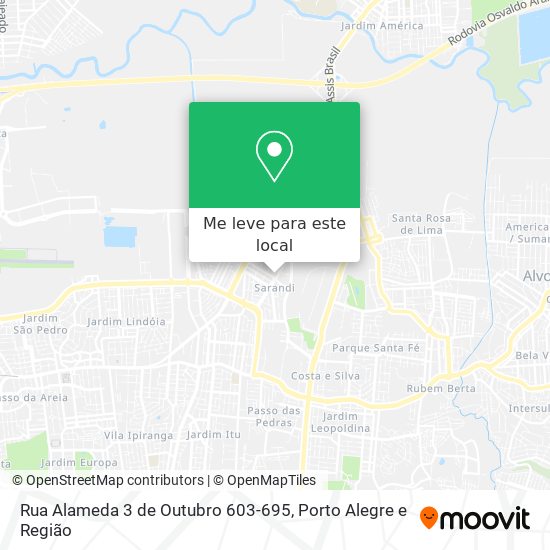 Rua Alameda 3 de Outubro 603-695 mapa