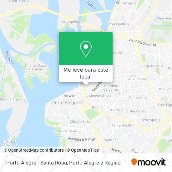 Porto Alegre - Santa Rosa mapa
