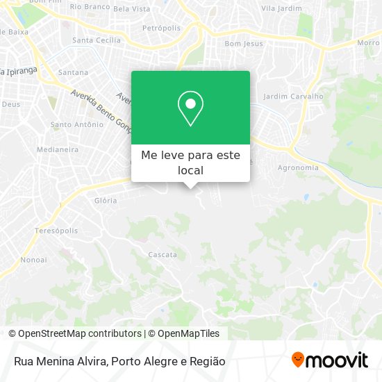 Rua Menina Alvira mapa