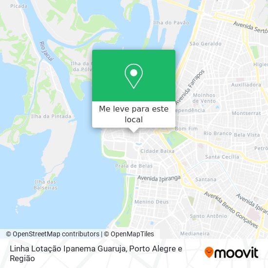 Linha Lotação Ipanema Guaruja mapa