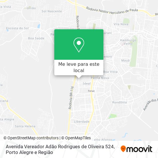 Avenida Vereador Adão Rodrigues de Oliveira 524 mapa