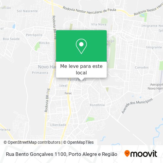 Rua Bento Gonçalves 1100 mapa