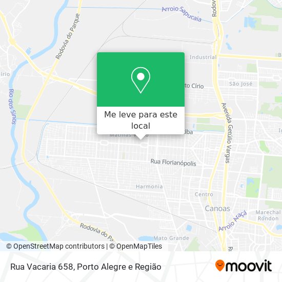 Rua Vacaria 658 mapa