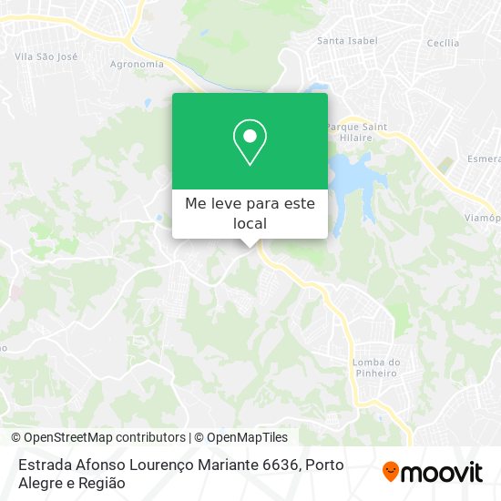 Estrada Afonso Lourenço Mariante 6636 mapa