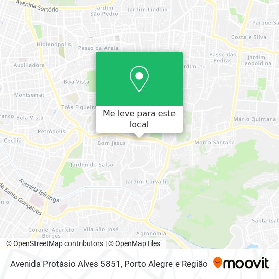 Avenida Protásio Alves 5851 mapa